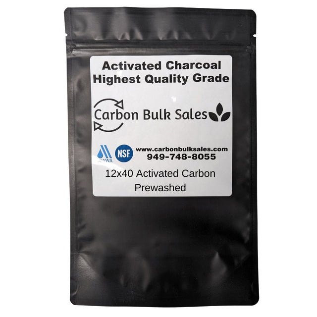 12x40 Activated Carbon - Ultra Pure Prewashed Coconut Charcoal - Carbon Bulk Sales