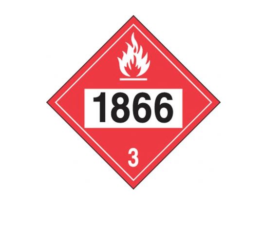 4-Digit DOT Placards: Hazard Class 3 - 1866 (Resin Solution) - Carbon Bulk Sales