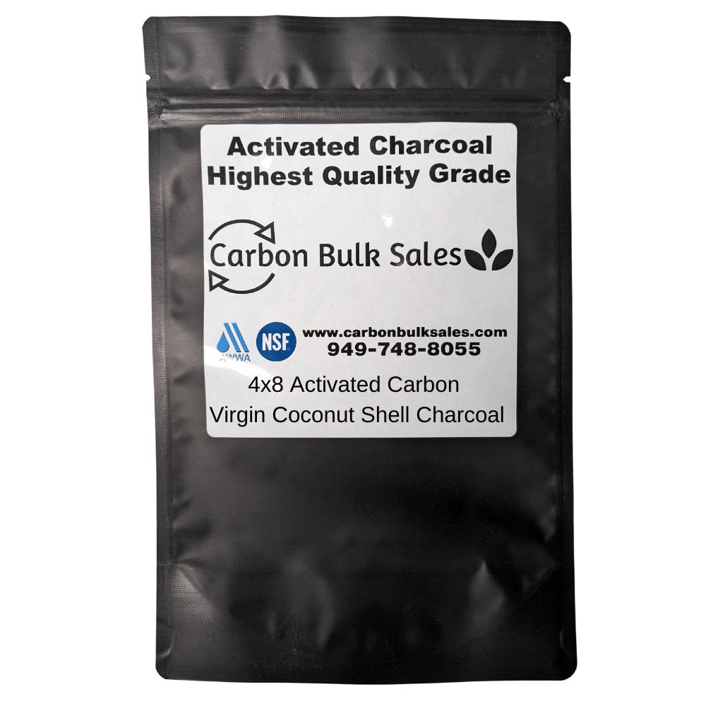 4x8 Activated Carbon - Virgin Coconut Shell Charcoal (Thermal Activated) - Carbon Bulk Sales