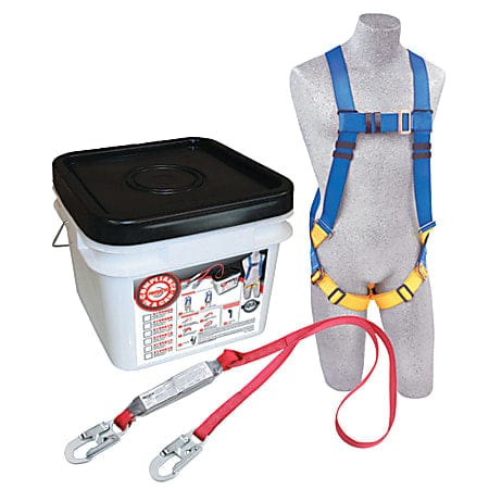 Compliance in a Can™ Light Roofer's Fall Protection Kit, Back D-Ring, Vest - Carbon Bulk Sales