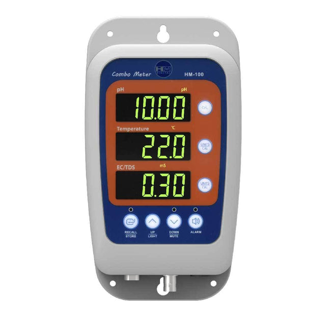 HM Digital HM-100 Continuous pH/EC/TDS/Temp Monitor - Carbon Bulk Sales