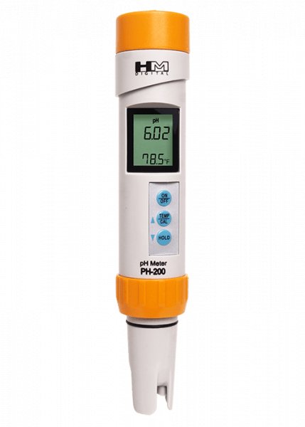 HM Digital PH-200 Waterproof Professional Series pH/Temp Meter - Carbon Bulk Sales