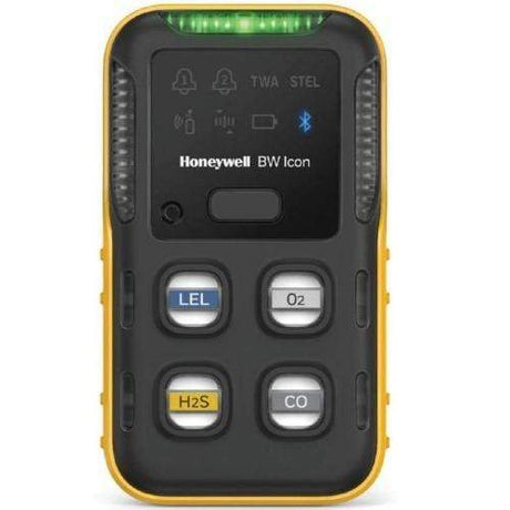 Honeywell BW Icon+ Portable Multi-Gas Monitor - %LEL(IR), O2, H2S, CO - Yellow or Black